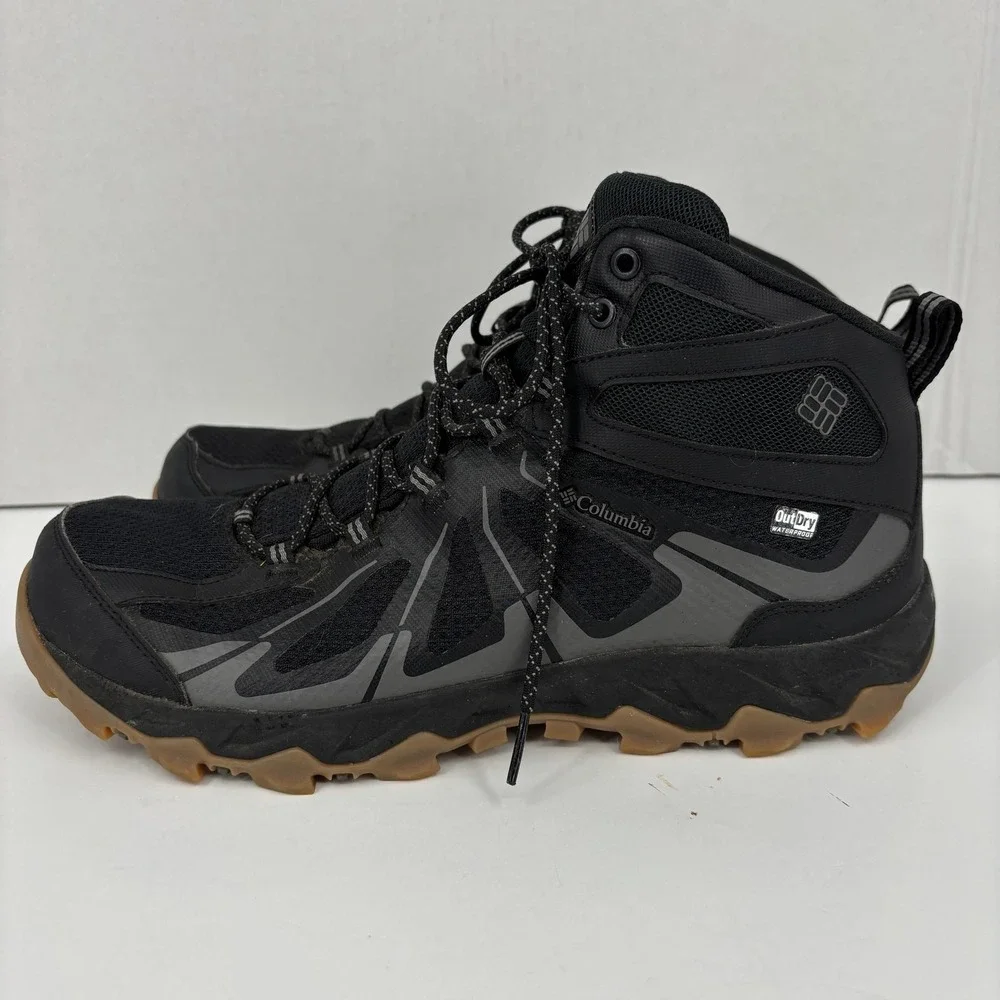 Columbia Newton Ridge Hiking Boots Mens 11 Black Waterproof Lightweight